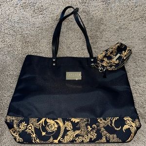 Versace parfums gold and black purse
